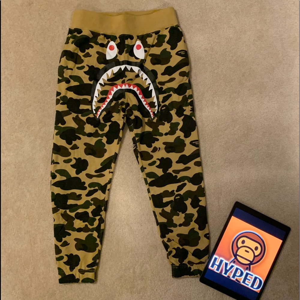 Bape OG Yellow Camo Sweatpants / Joggers